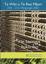 Te Wiki o Te Reo Maori poster
