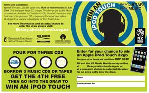 New Zealand Music Month card