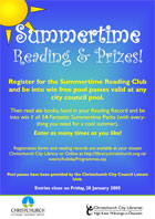 Summertime reading programme poster