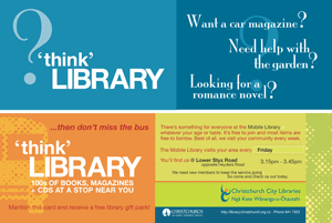 Mobile Library direct mail card