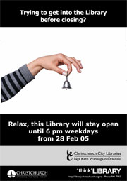 Trying to get into the library before closing?