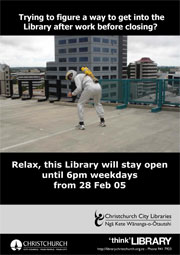 Trying to figure a way to get into the Library after work before closing?