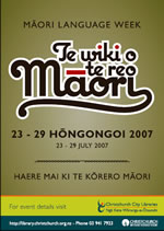 Maori language Week 2007