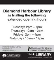 Diamond Harbour Library hours trial