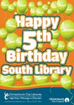 South Library 5th Birthday poster