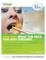 Mango Languages Poster: What did you just order?