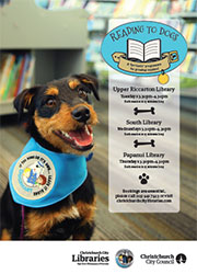 Reading to dogs poster