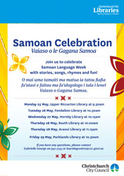 Samoan Language Week Storytimes poster