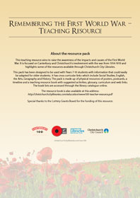 WW1 teaching resource cover letter