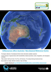 Australia / New Zealand reference centre poster