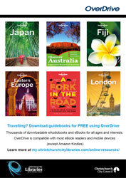 OverDrive Lonely Planet guides poster