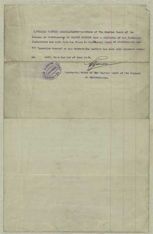 Image of Libraries and Mechanics Institute Act 1908. Declaration of intention to establish a Public Library. Part II 1909
