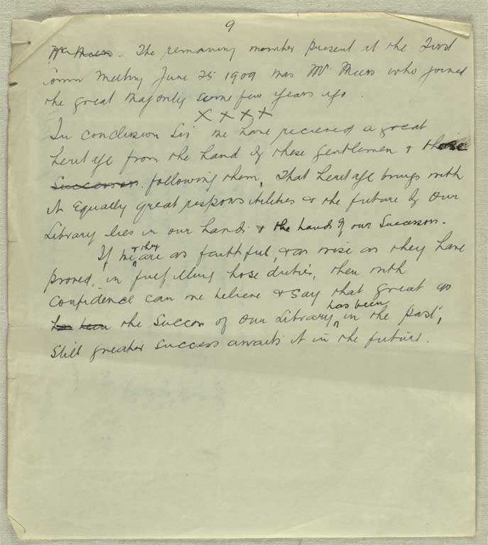 Image of Notes for a speech ca. 1934