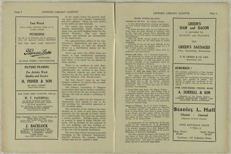 Image of Linwood Library Gazette February 1937
