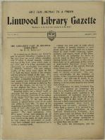 Thumbnail Image of Linwood Library Gazette