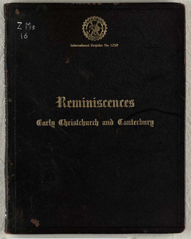 Image of Reminiscences : early Christchurch and Canterbury, 1922 1922