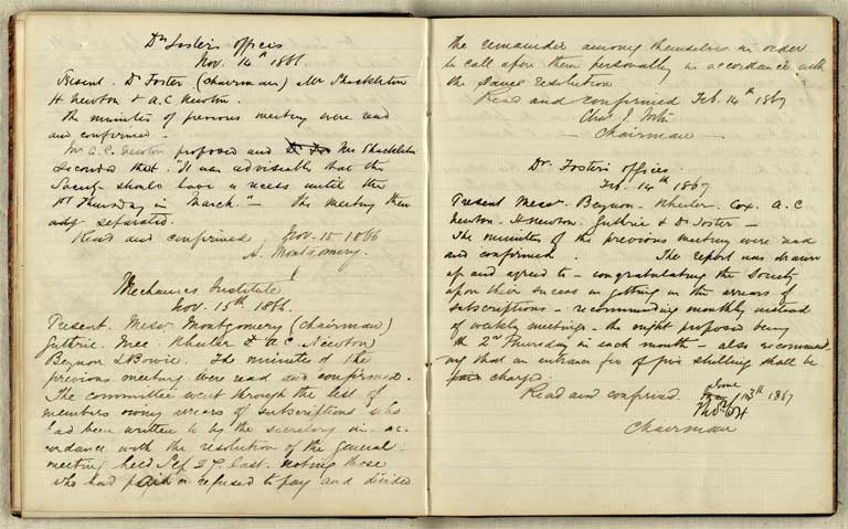 Image of Committee minutes. 9 June 1865 to 13 June 1867 1865-1867