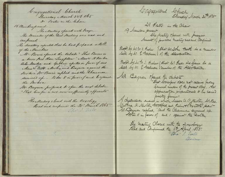 Image of Minute book, 1864 to 1869 1864-1869