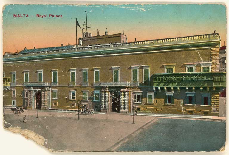 Image of Postcard. Malta - Royal Palace Sept. 26th