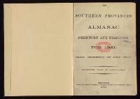Thumbnail Image of Southern Provinces Almanac, 1868