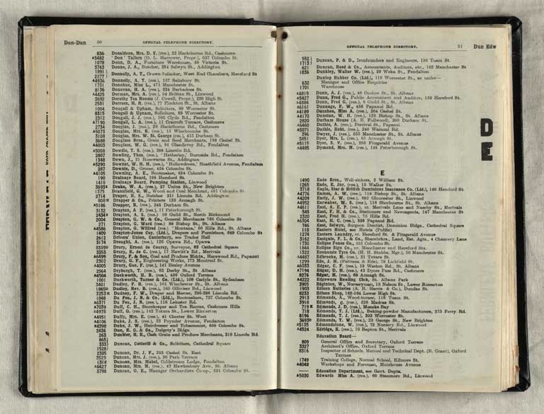 Image of Telephone directory. Christchurch 1922