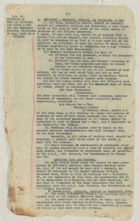 Gallipoli campaign : operation and transport orders, memoranda and other papers issued to the Canterbury Infantry Battalion at Lemnos, January-September 1915 