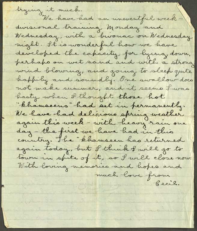 [Letter to Hazel] 20 Mar 1915