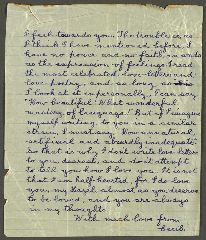 [Letter to Hazel] 15 Jan [1916]