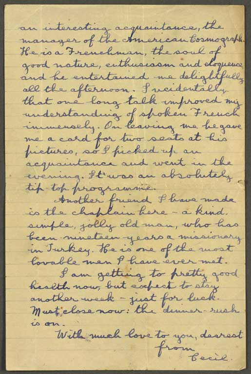 [Letter to Hazel] 23 January [1916]