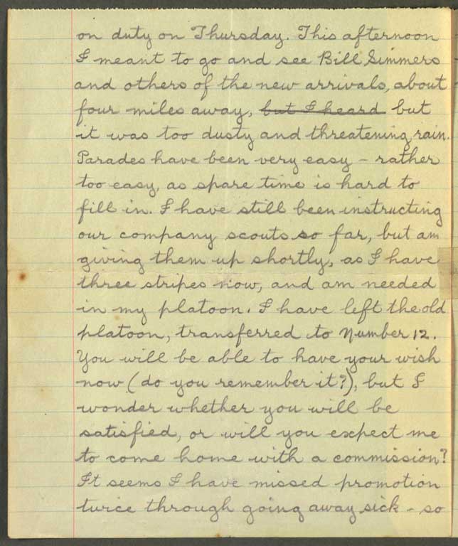 [Letter to Hazel] 11 March [1916]
