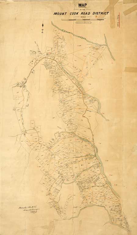 Map of the Mount Cook Road District. 1878 