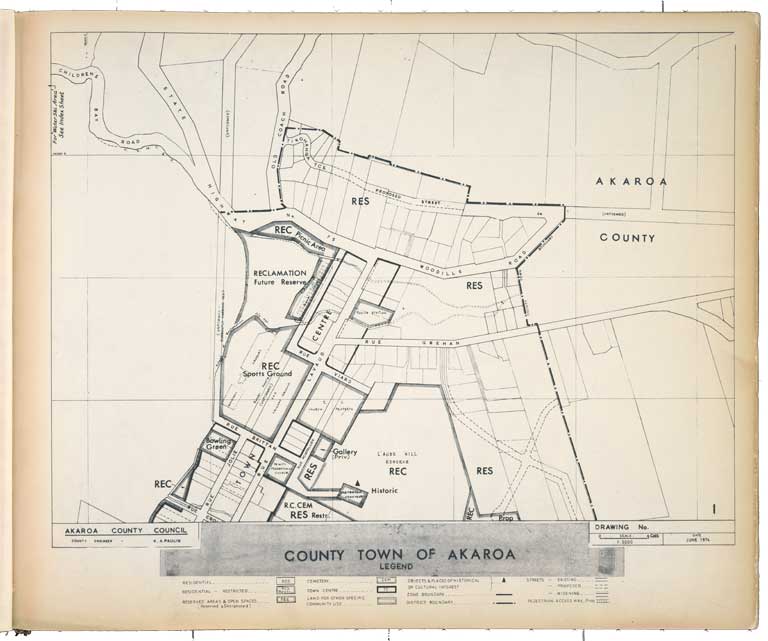 Akaroa County district planning maps : county town series. 1974 Image 2 of 7