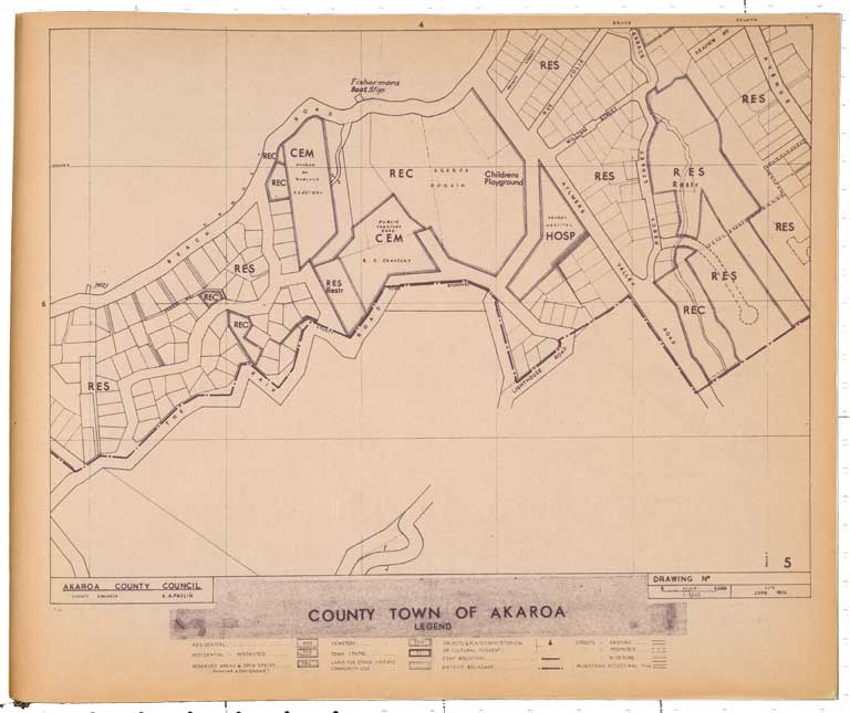 Akaroa County district planning maps : county town series. 1974 Image 6 of 7