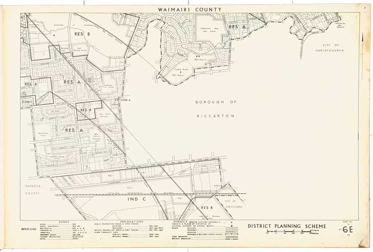 County of Waimairi - District Scheme. Planning maps. 1974 Image 4 of 23