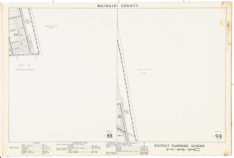 County of Waimairi - District Scheme. Planning maps. 1974 Image 8 of 23