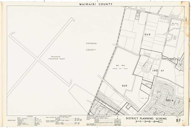 County of Waimairi - District Scheme. Planning maps. 1974 Image 12 of 23