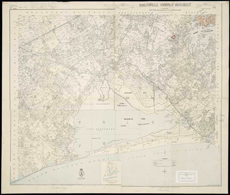 [Composite map of following SD's] : [79 Leeston, 1890: 80 Halswell, 1893: 94 Southbridge, 1897 & 95 Ellesmere, 1899]. 1899 