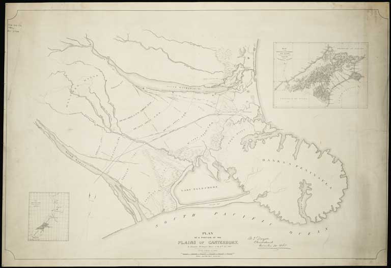 Plan of a portion of the plains of Canterbury, to illustrate Mr. Doyne's report of the 30th Novr. 1865 1865 