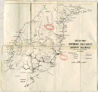 Image of Sketch map shewing railways, South Island