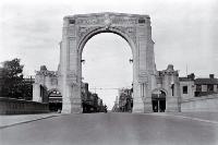 The Bridge of Remembrance with Cashel Street in the background