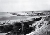 A view of the Port of Timaru from the promenade above Caroline Bay [193-?]