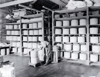 Interior of cheese factory, Dunedin? 