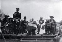 Lord Jellicoe pays tribute to the men who had answered the call to arms in his address, foundation stone ceremony, Bridge of Remembrance