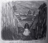 Entrance to a tunnel on the Christchurch railway 