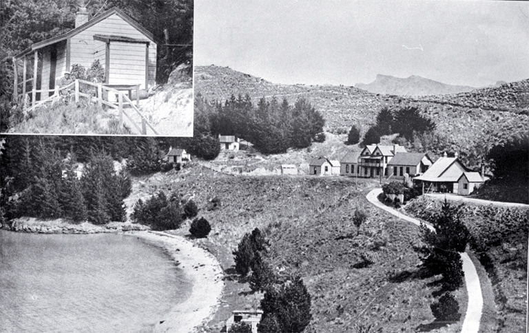 A general view of the quarantine station on Quail Island, Lyttelton Harbour 