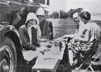 A family picnic on a summer's day at Addington Show Grounds' motorists camping ground, Christchurch [1929]