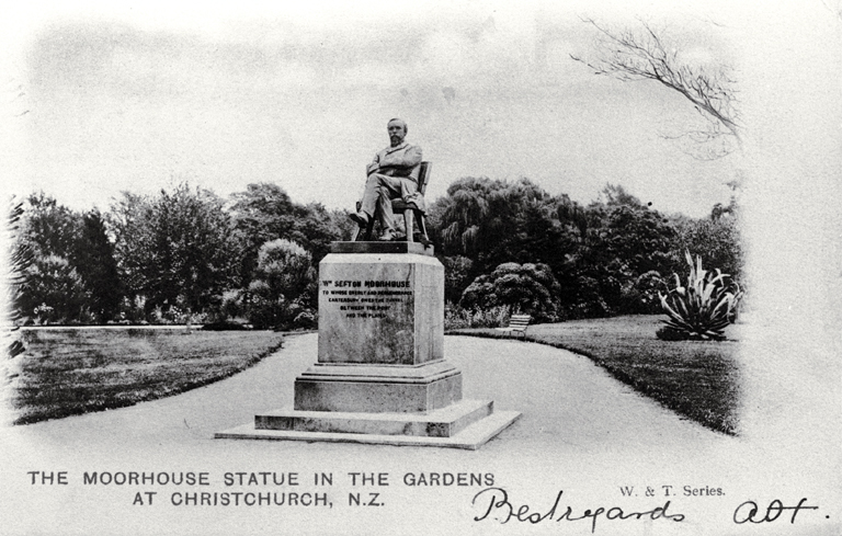 William Sefton Moorhouse statue, Botanic Gardens, Christchurch 
