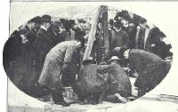 Laying the foundation stone of the Christchurch Municipal Tepid Baths by the Mayor George Payling, 1907