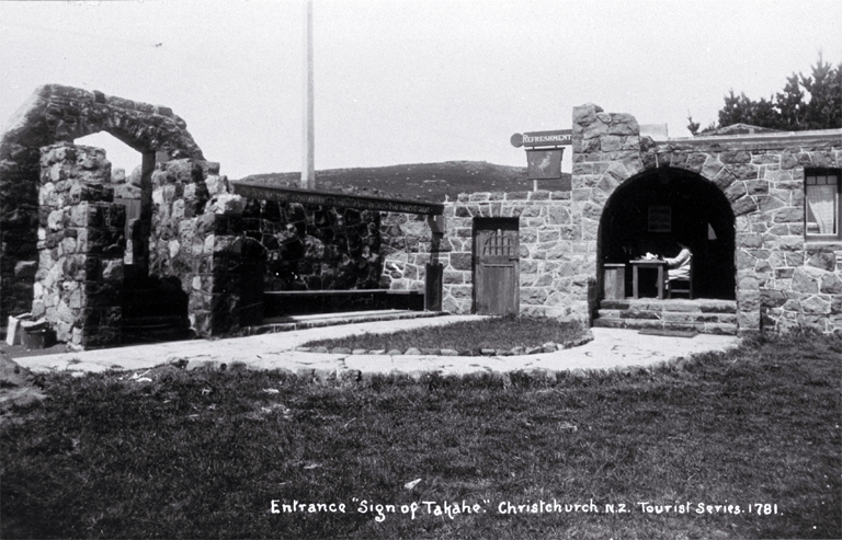 Entrance, Sign of the Takahe, Christchurch 