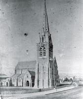 The completed nave and spire of the Christchurch Cathedral - 1882
